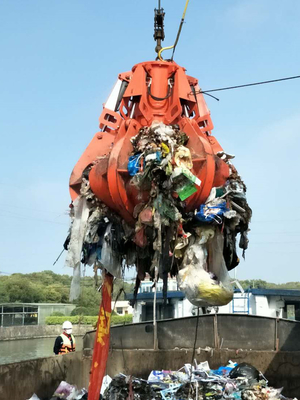 Hydrauliczne łyżki chwytakowe do pomarańczowej skórki do usuwania śmieci